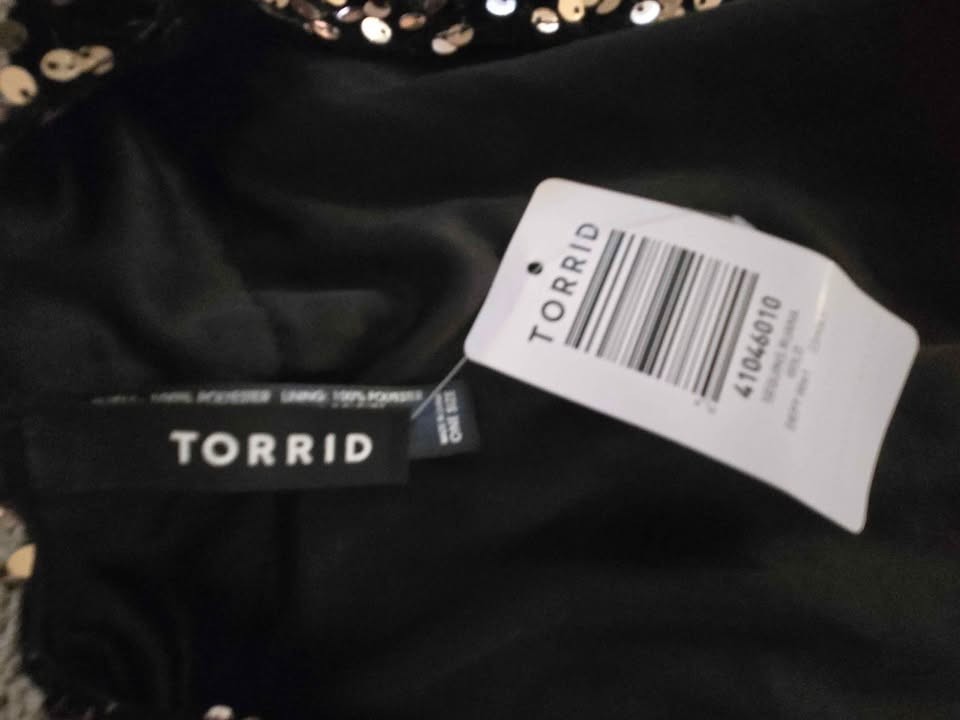 Torrid Gold Sequin Kimono One Size New with tags