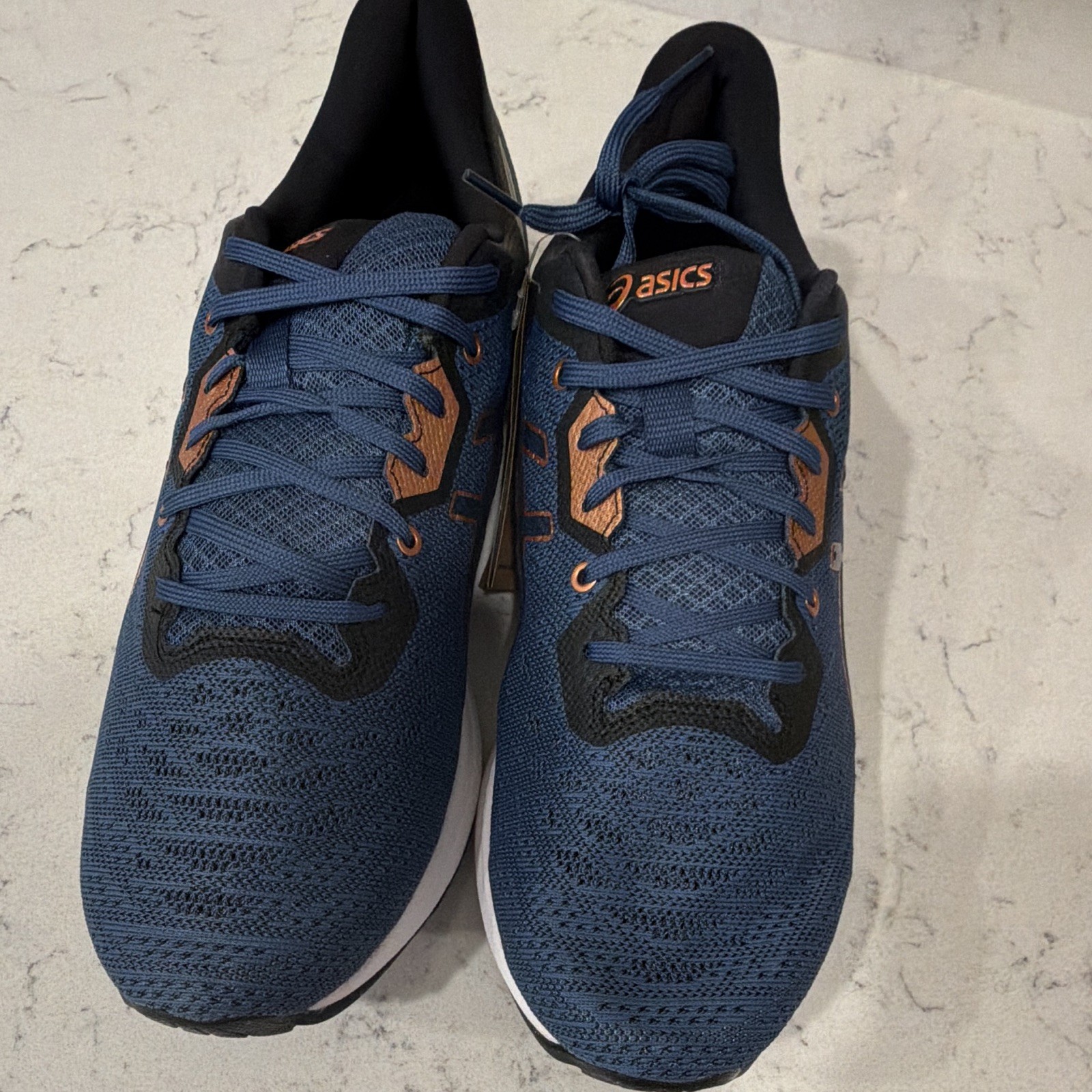 ASICS Men’s Athletic Ezeride Low Top Lace-Up Sneakers Blue/Bronze 1011B788-400