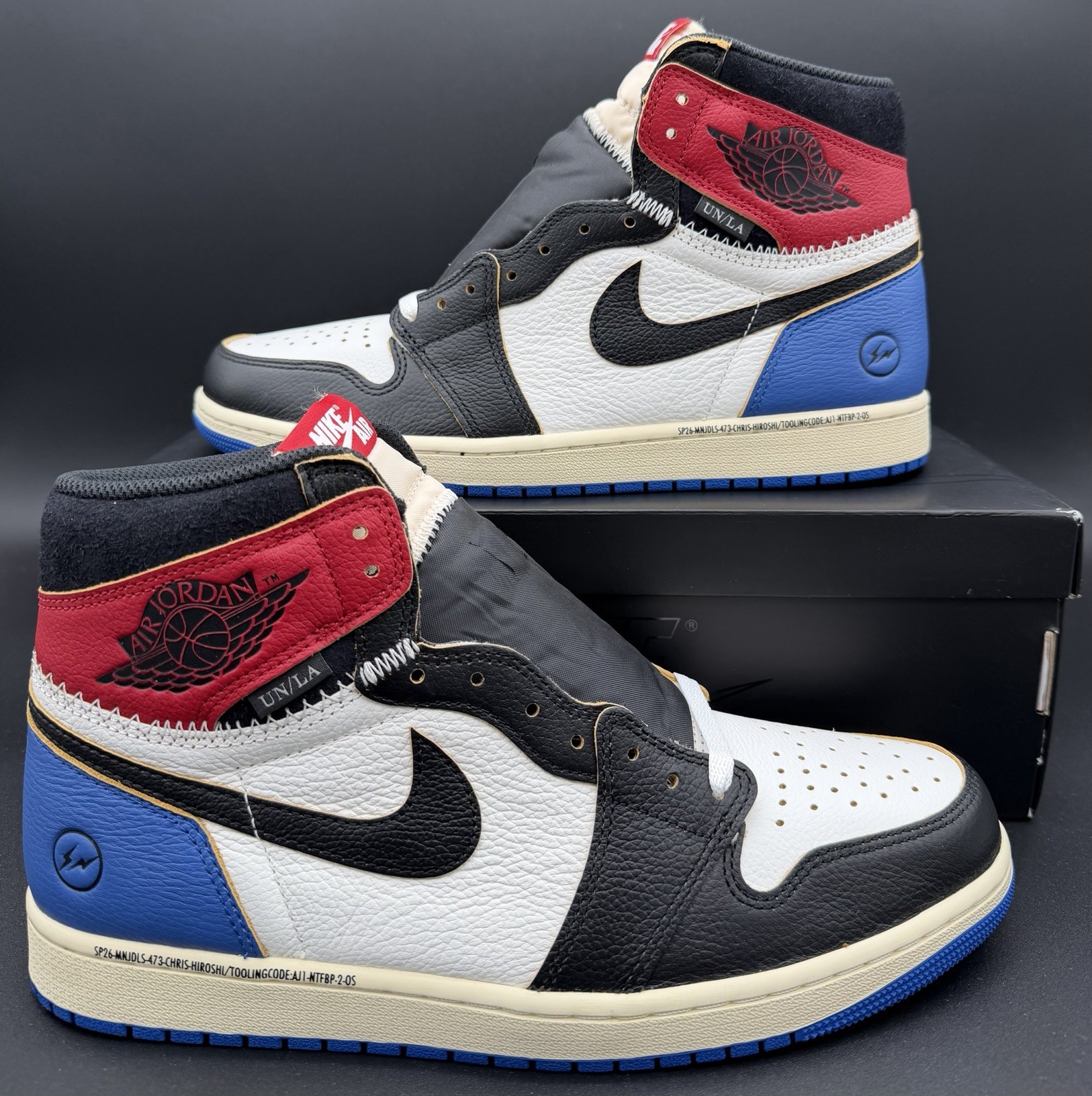Size 11.5 – Nike Air Jordan 1 Retro High Og Sp Fragment Union LA Ds Og All