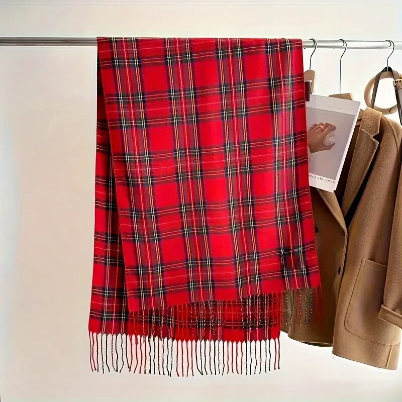 Plaid Tartan Pashmina Stole, Shawl Wrap – Scottish Highlands ✨New * Free Ship 👀