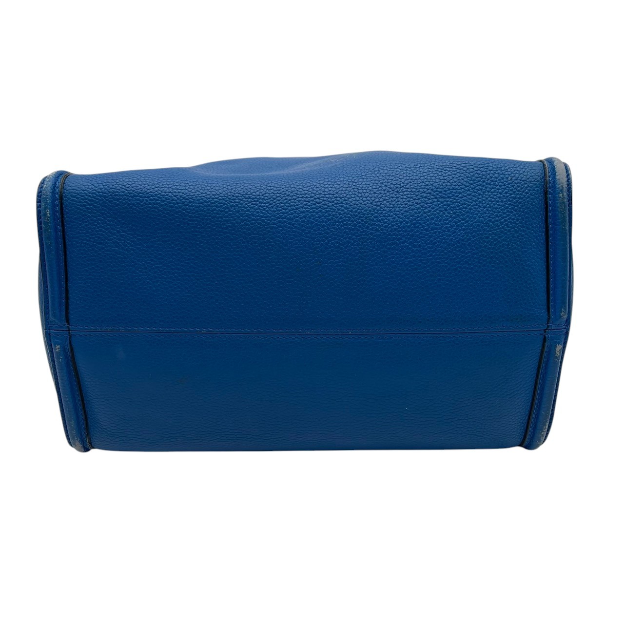 Authentic Alexander McQueen Padlock Zip-Around Tote Bag Blue Leather Elegant