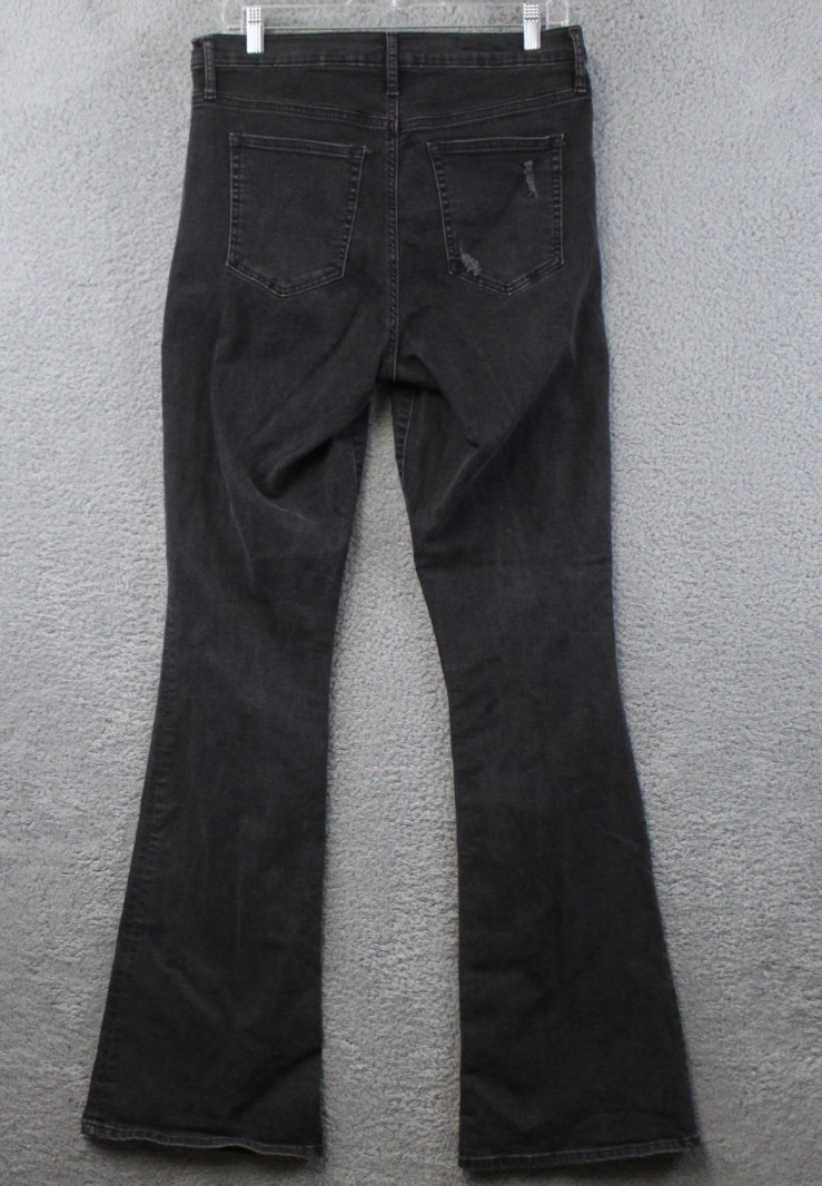 GAP 1969 Black Resolution Skinny Flare High Rise Stretch Women’s Jeans 33 T