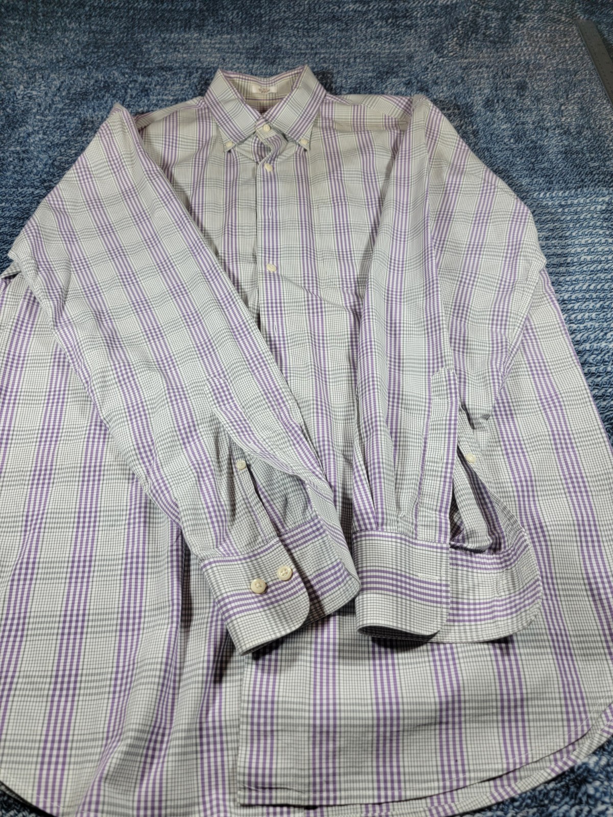 Peter Millar Crown Non-Iron Classic Fit Plaid Button-Down Shirt LG
