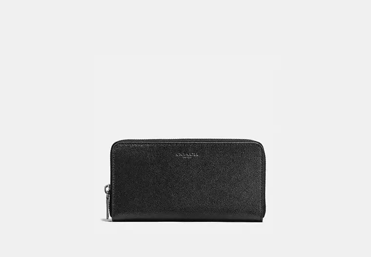 Coach outlet Accordion Wallet Crossgrain Leather 58107 BLK 7.48 x 3.94 in