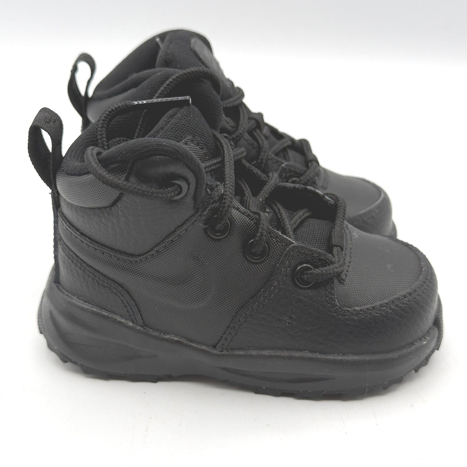 Nike Manoa LTR TD Toddler 5C Black Leather Hiking Boots BQ5374-001