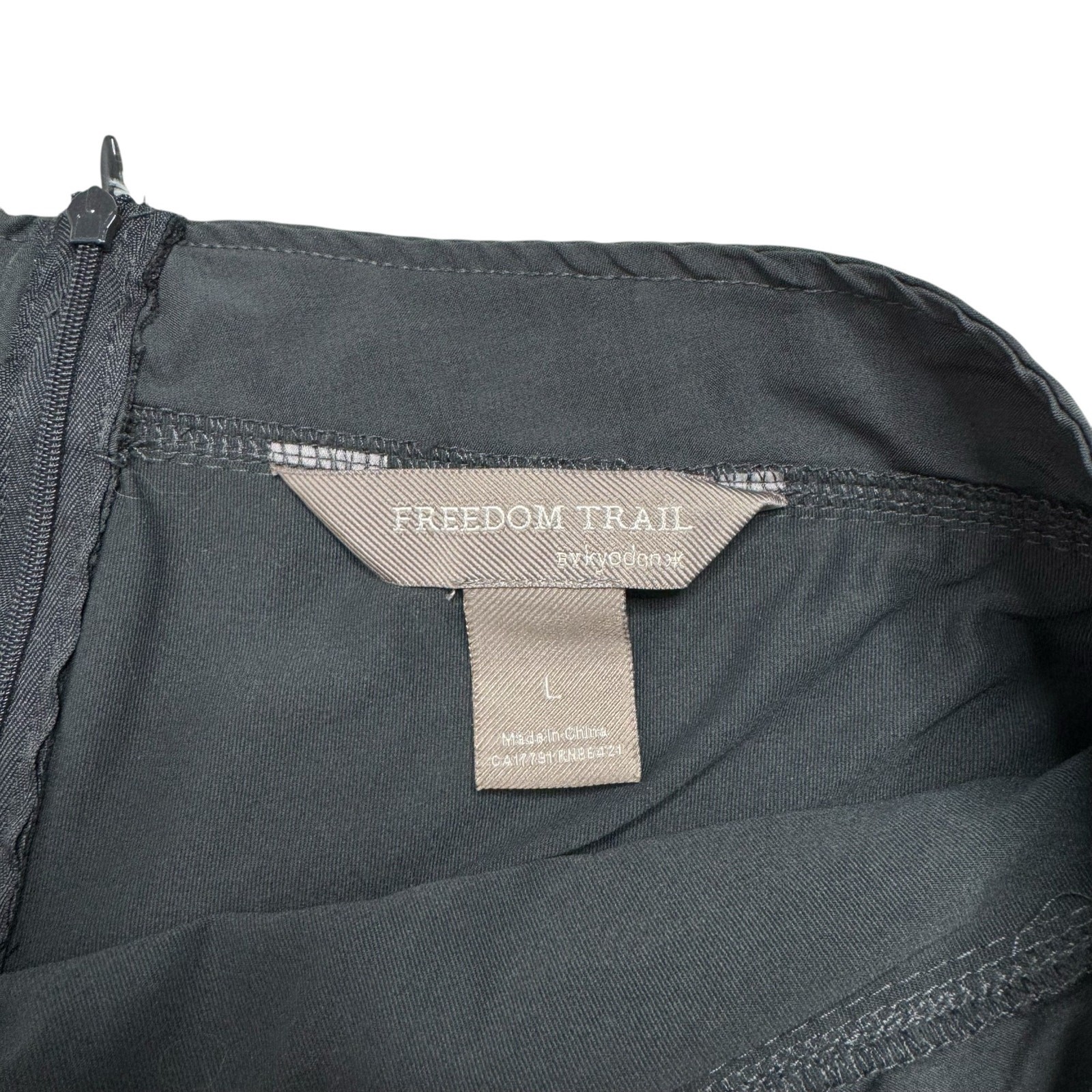 FREEDOM TRAIL Kyodan Charcoal Gray Tennis Golf Skort Size Large Zipper Pockets