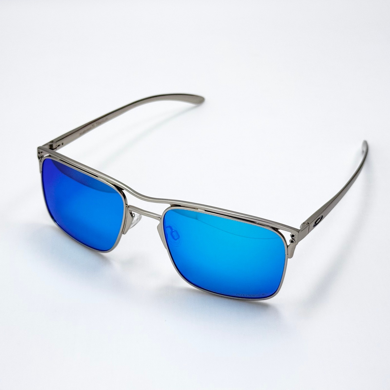 Oakley Holbrook Ti OO6048 Sunglasses Silver Frame Blue Polarized Lens