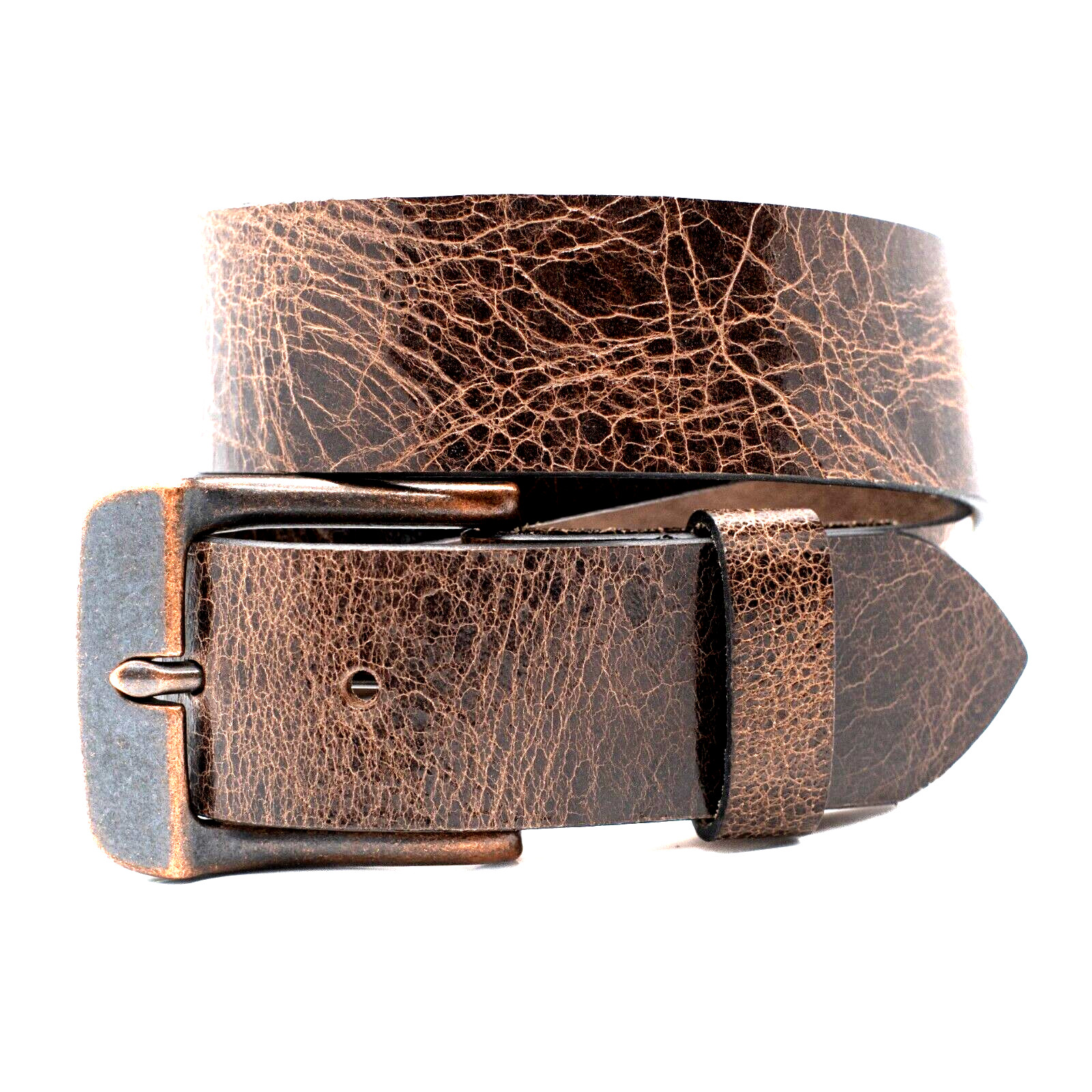 Men’s Buffalo Full Grain Solid Leather Belt, 1.5″ width, Handmade in Colorado