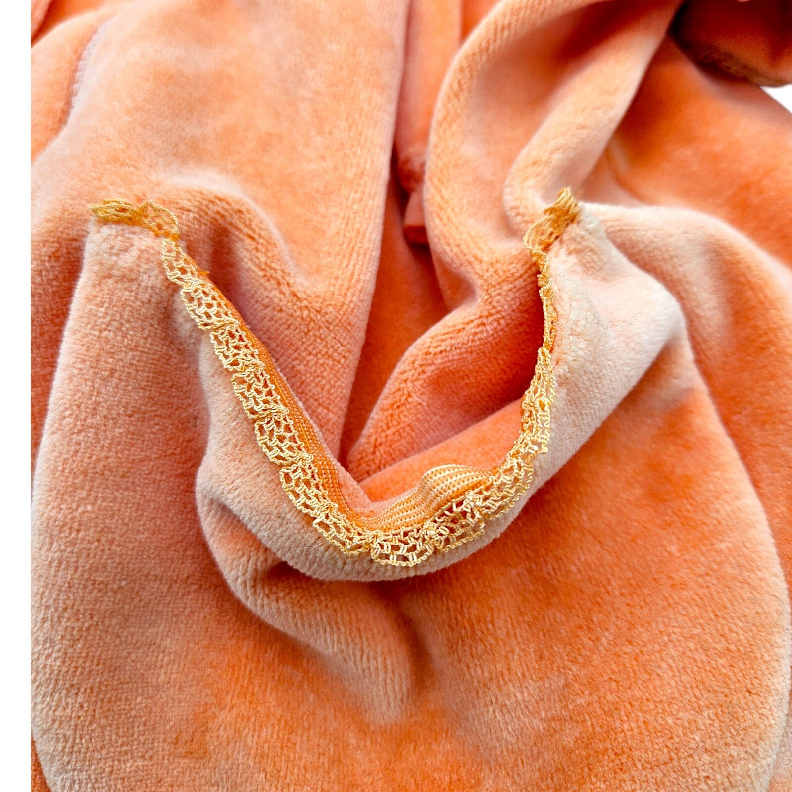 MASHA TSIGAL – Original Y2K Fleece Combo Set, Peach Orange, Size M (44-46)