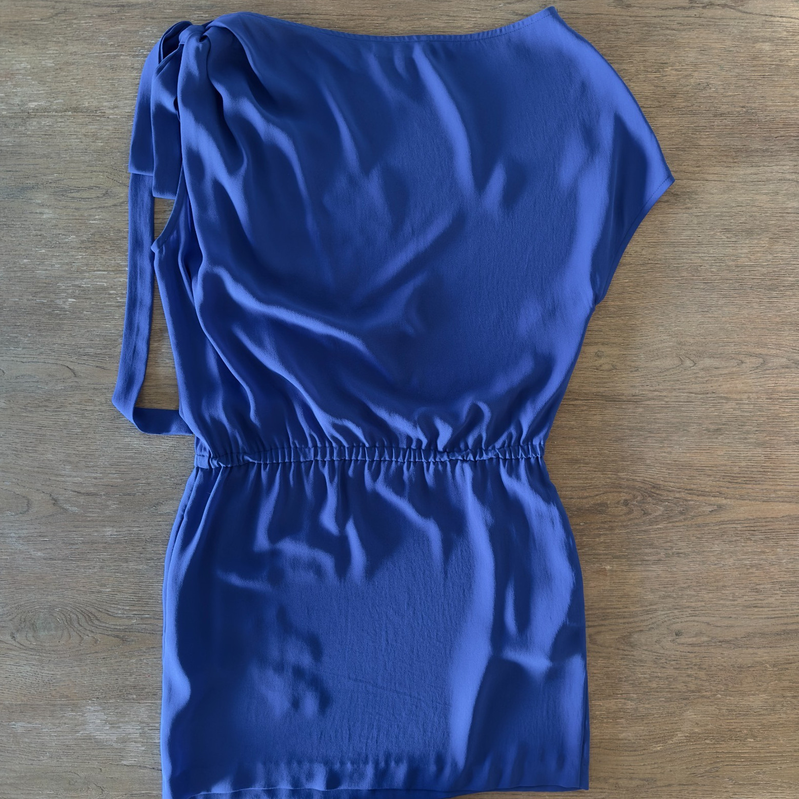 Robert Rodriguez Royal Blue Sheath Dress-Silver Beaded Floral Design-Size 4 $175