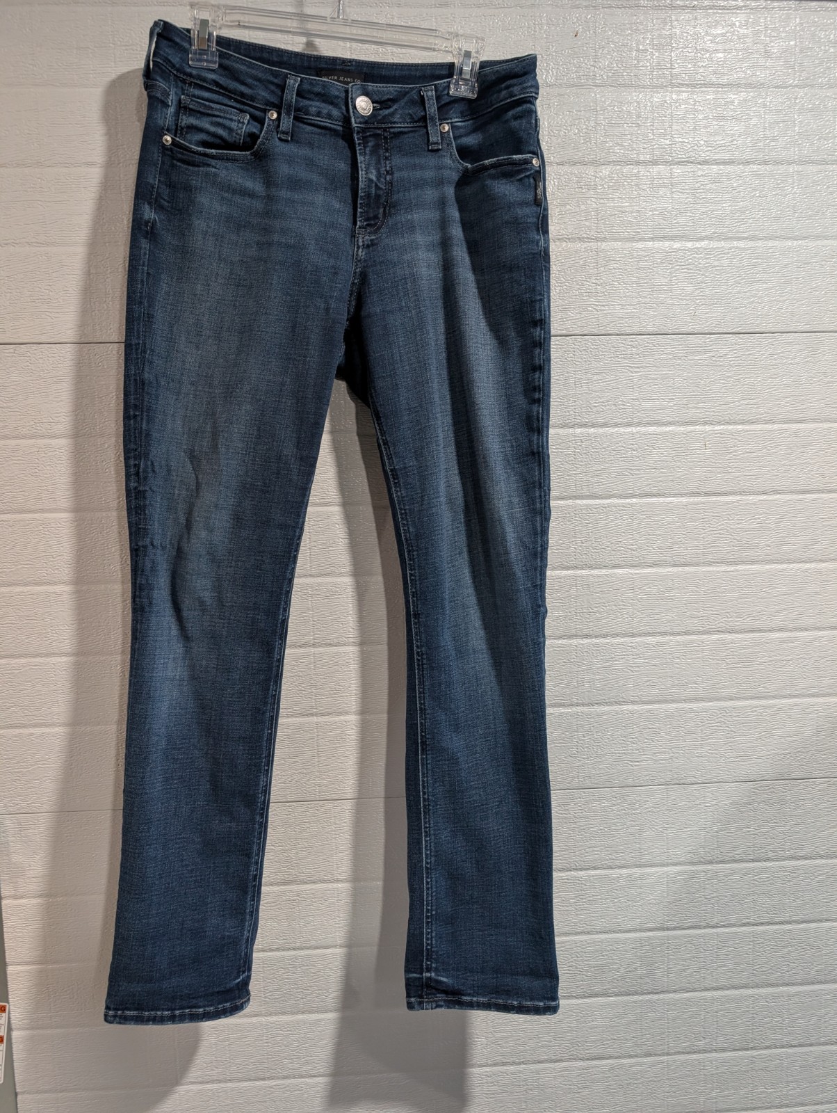 Silver Jeans Co Suki Straight Curvy Fit Jeans W31 L31 Blue Stretch Denim Women’s