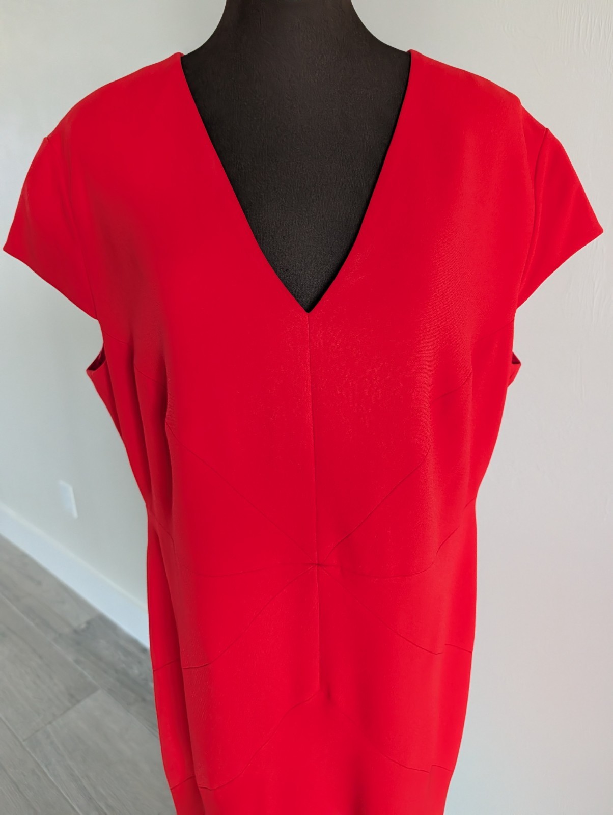 $1.3K Escada midi long dress in red sz 44 14 XL