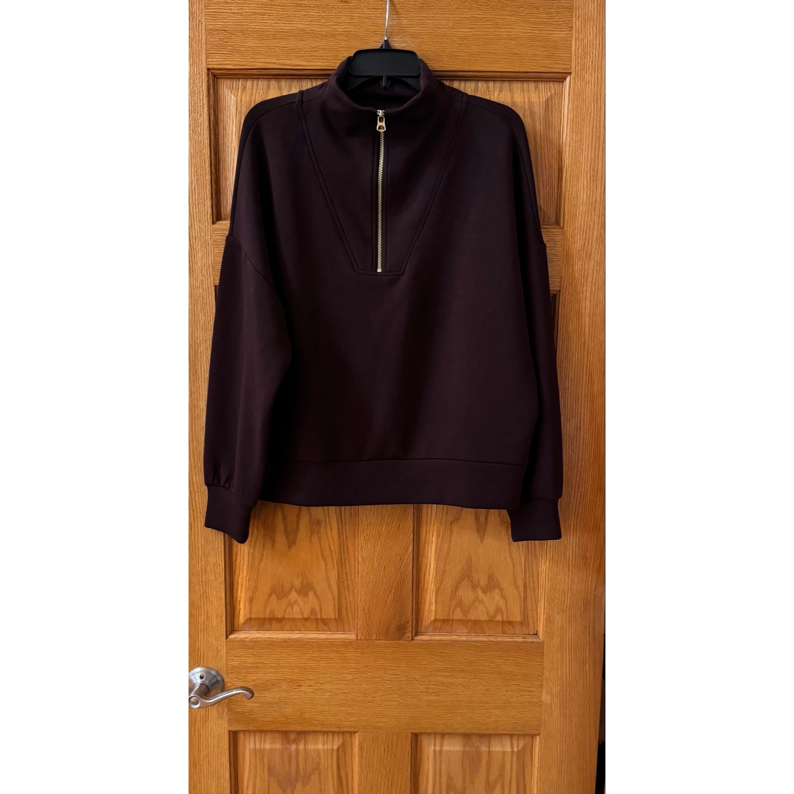 Varley Hawley Half-Zip Pullover Coffee Bean Size Medium