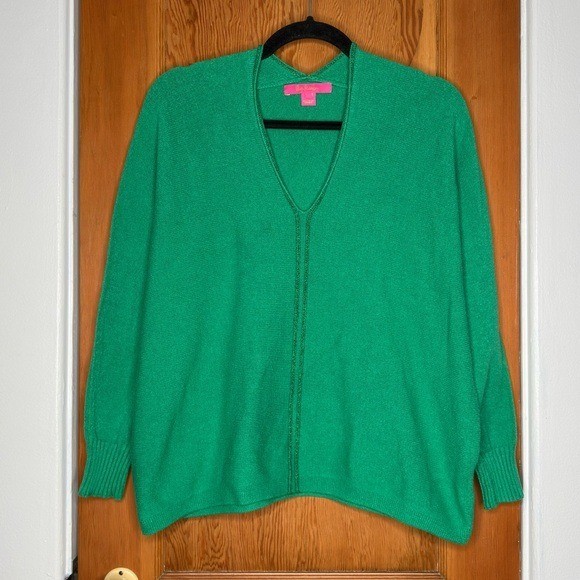 lilly pulitzer stevie dolman long sleeve v-neck sweater