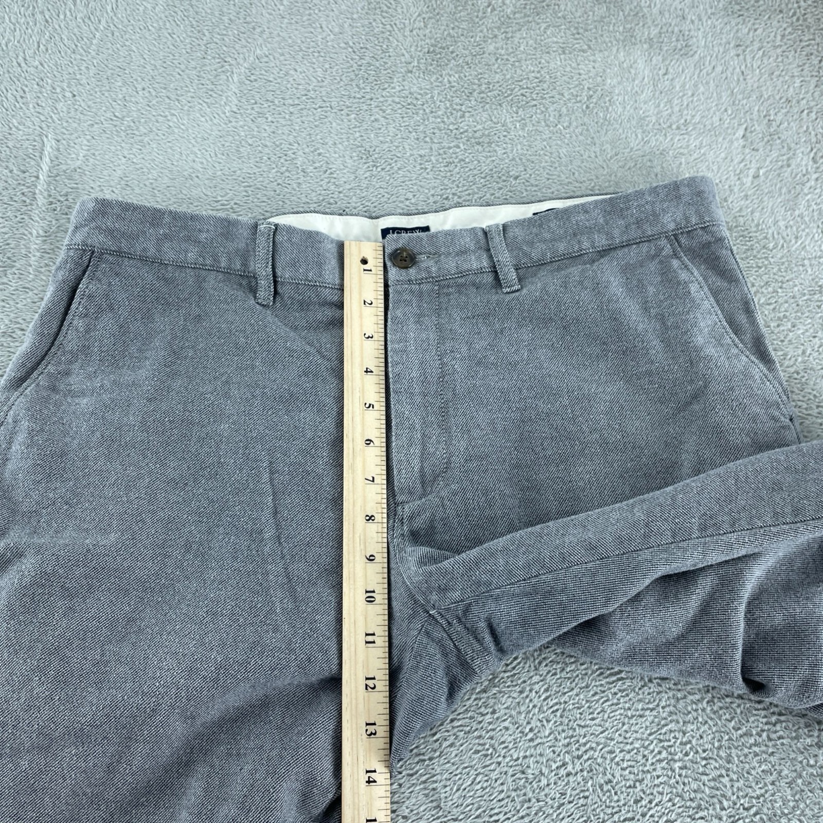 J.Crew Flex Straight Fit Mens Pants W36 L32 Gray Cotton Blend 5280