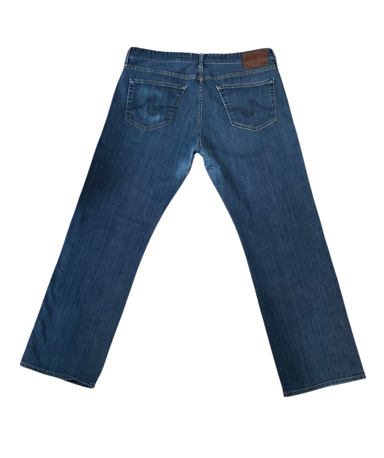 AG Adriano Goldschmied The Protégé Jeans Mens 36×32 Whiskering Med Wash Made USA
