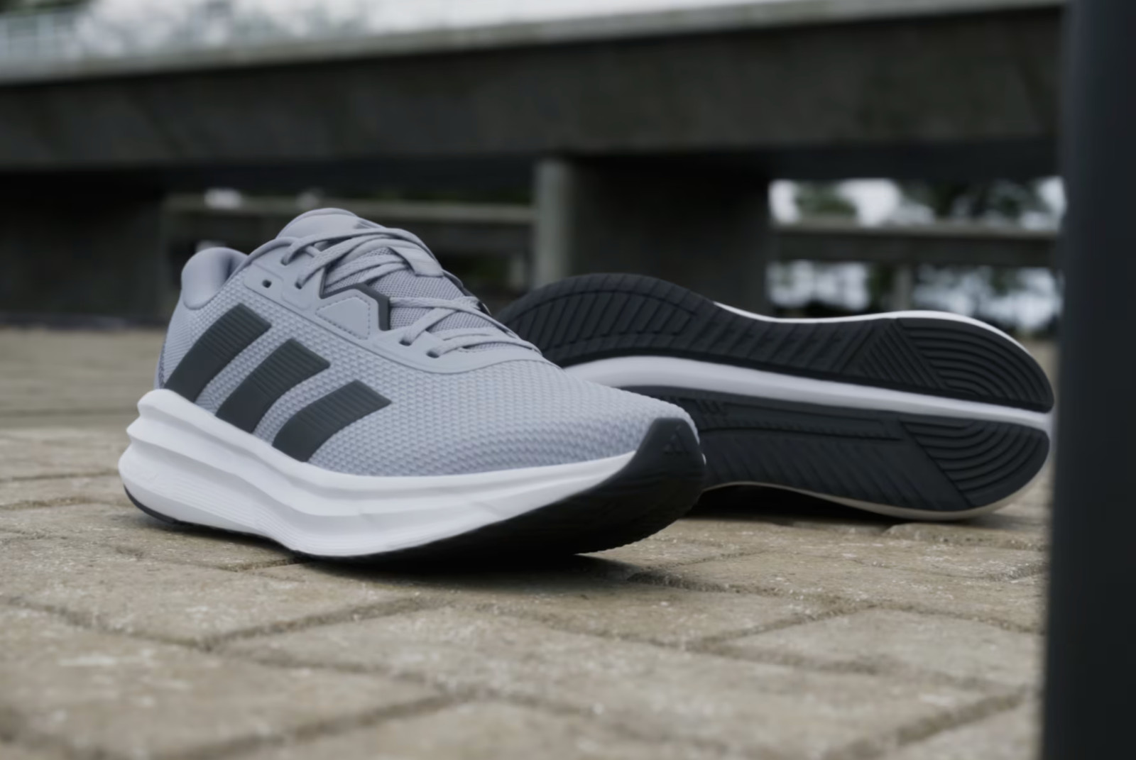 Adidas Galaxy 7 M Halo Silver Carbon Core Black Men Road Running Shoes ID8754