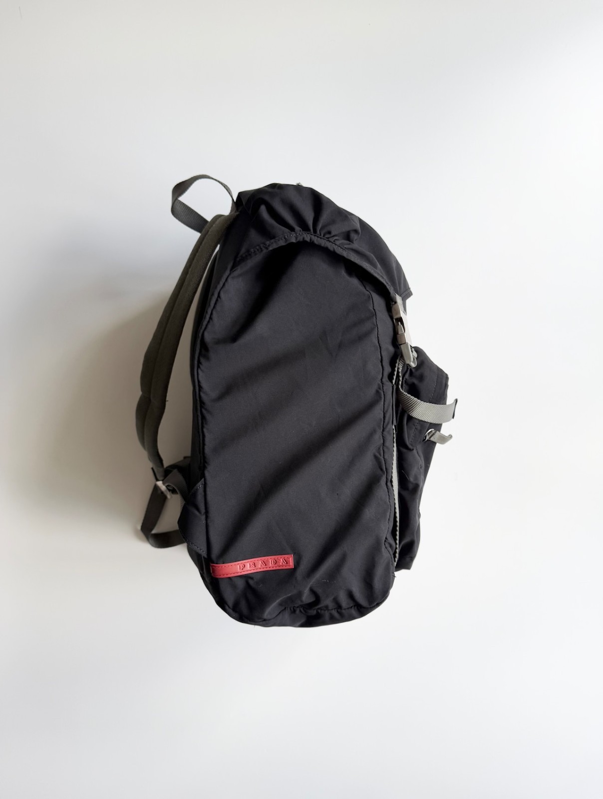 Prada Sport SS2000 Nylon Backpack Black W11.4×D7.4×H17.7in