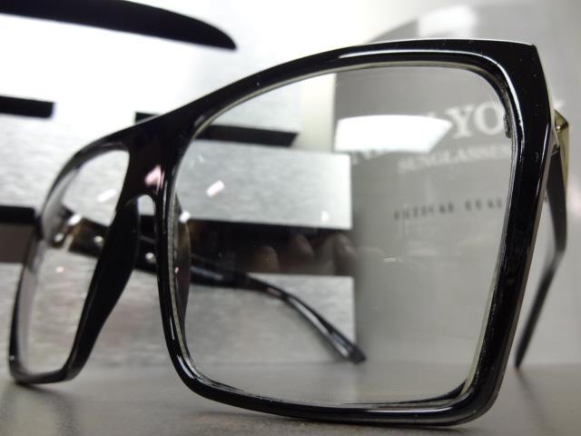 LARGE OLD SCHOOL VINTAGE RETRO Style Clear Lens GLASSES FRAME Hipster Nerd Smart