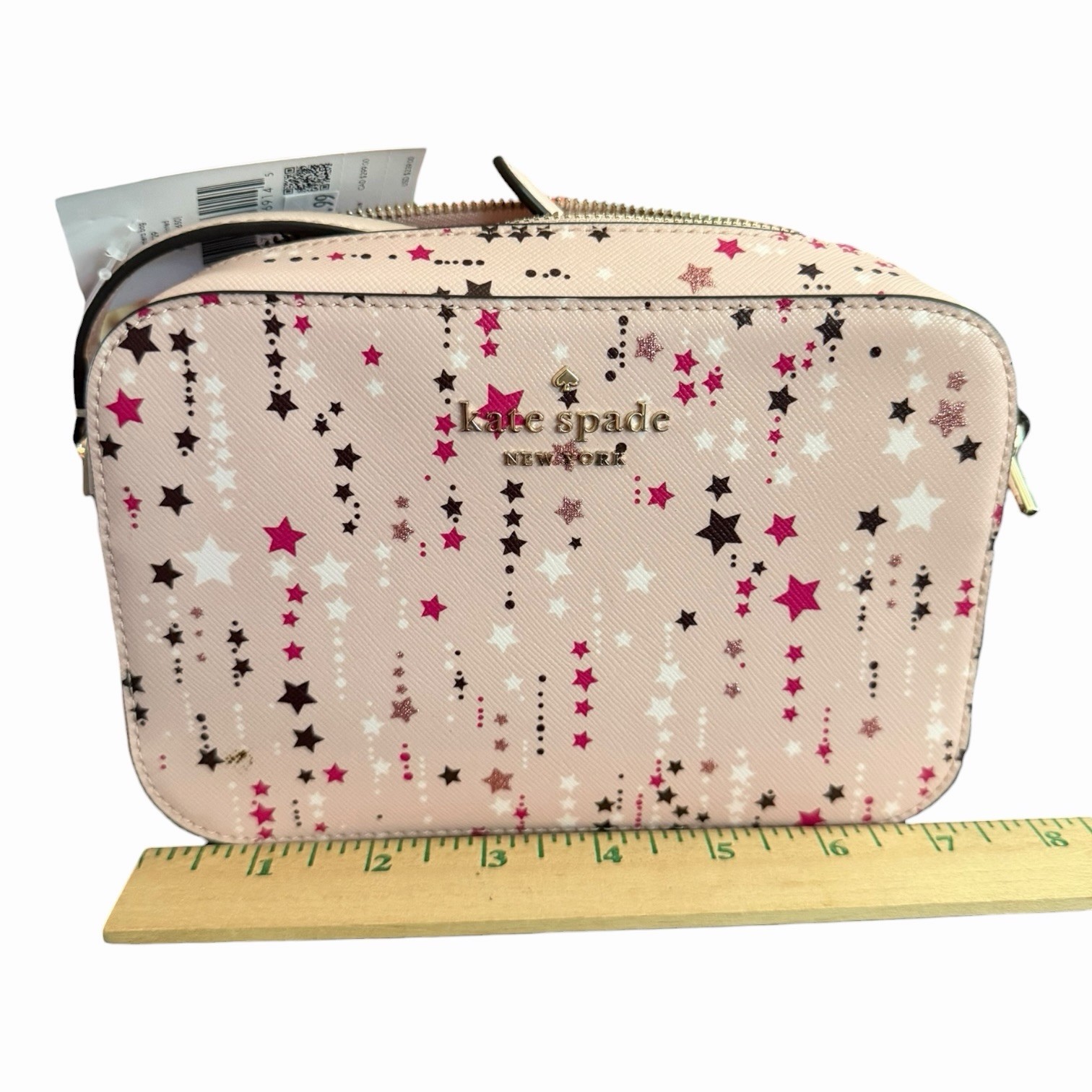 NWT Kate Spade Staci Mini Camera Bag Purse Pink Multi Twinkle Stars Retail $239