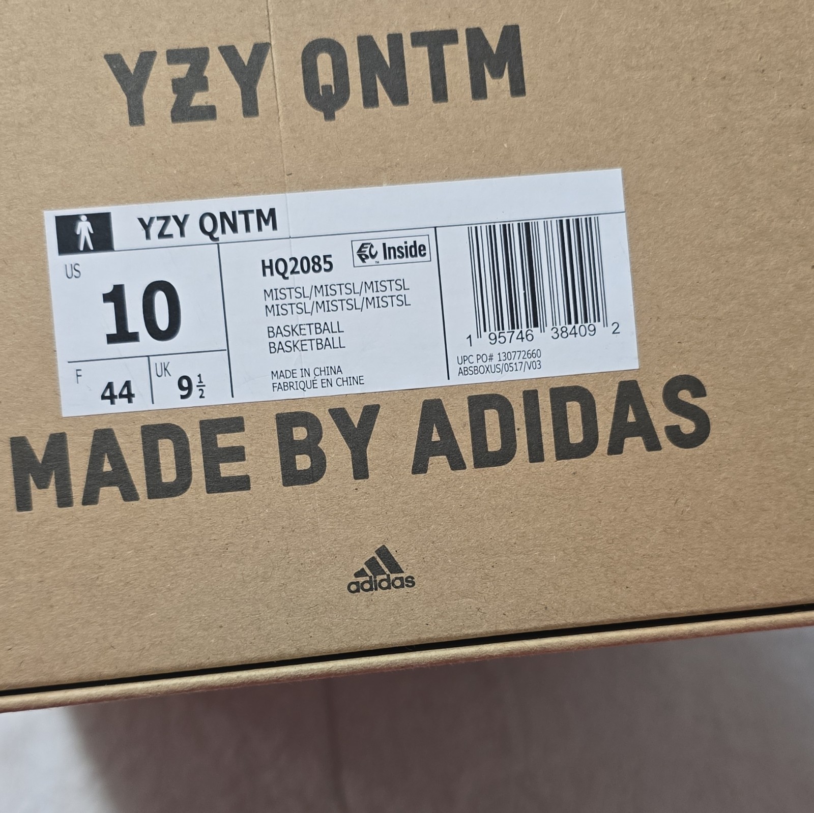 adidas Yeezy QNTM Mist Slate HQ2085 High Top Basketball Neoprene Upper