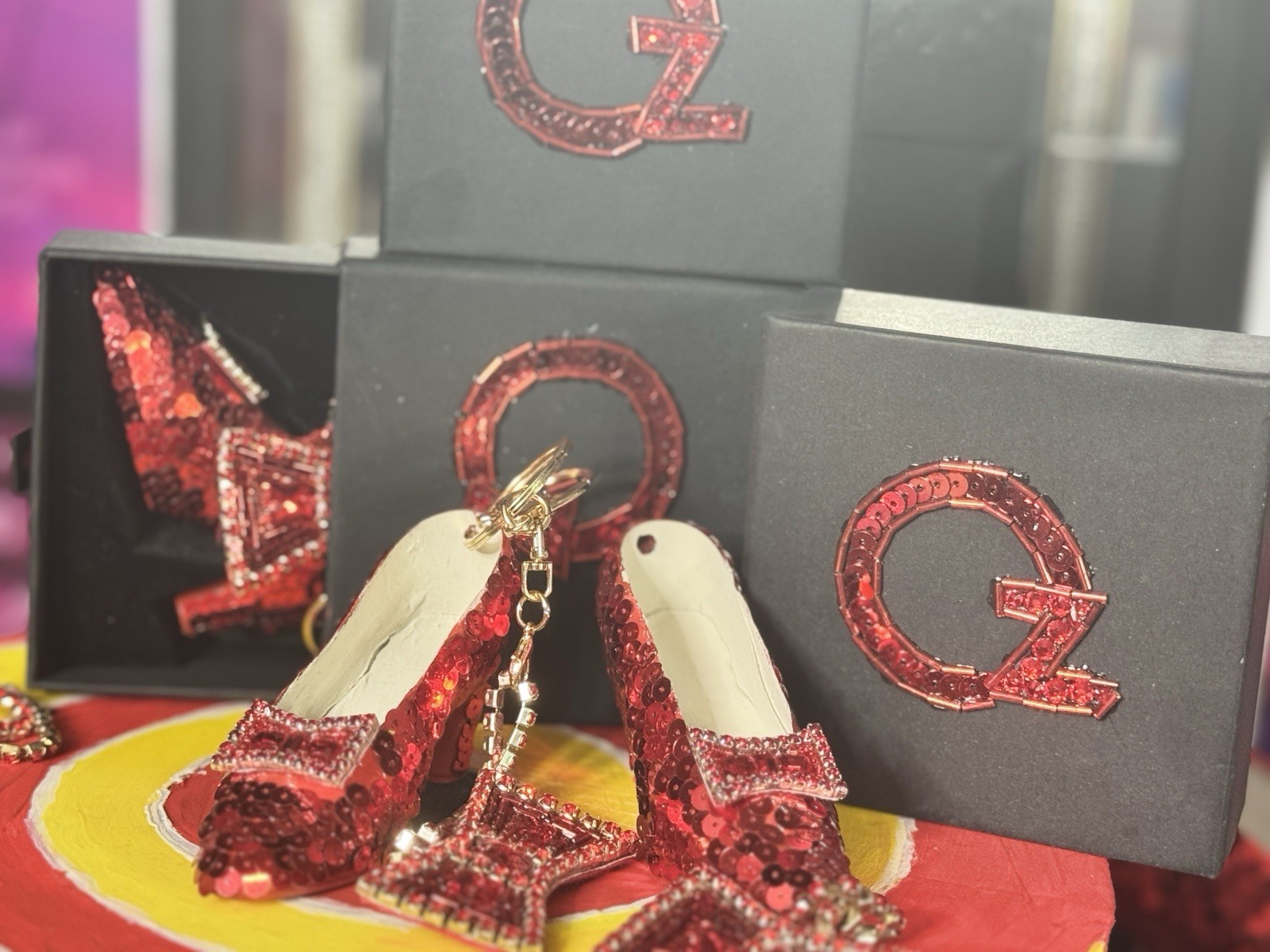 Dorothys Ruby Slippers Handmade Bag Charm Keychains The Wizard Of Oz