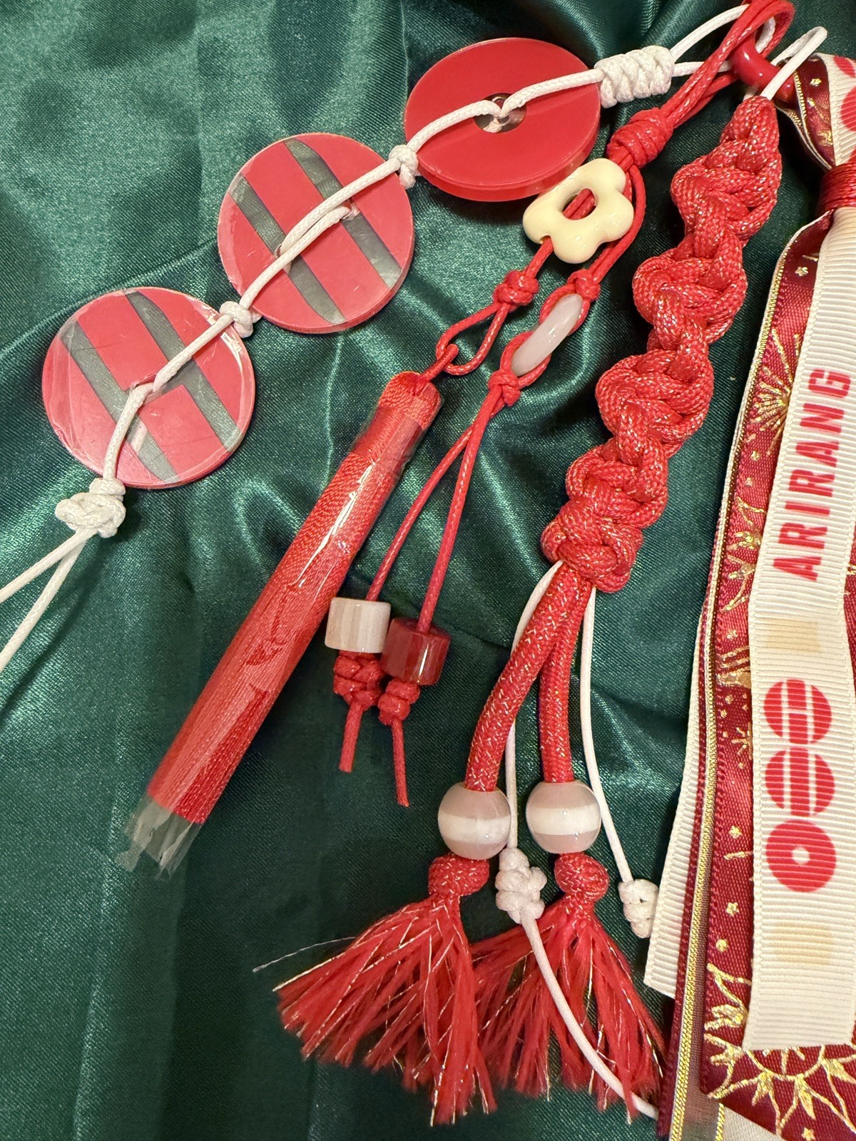 Large BTS Arirang bag charm keyring keychain red logo Korean style concert love