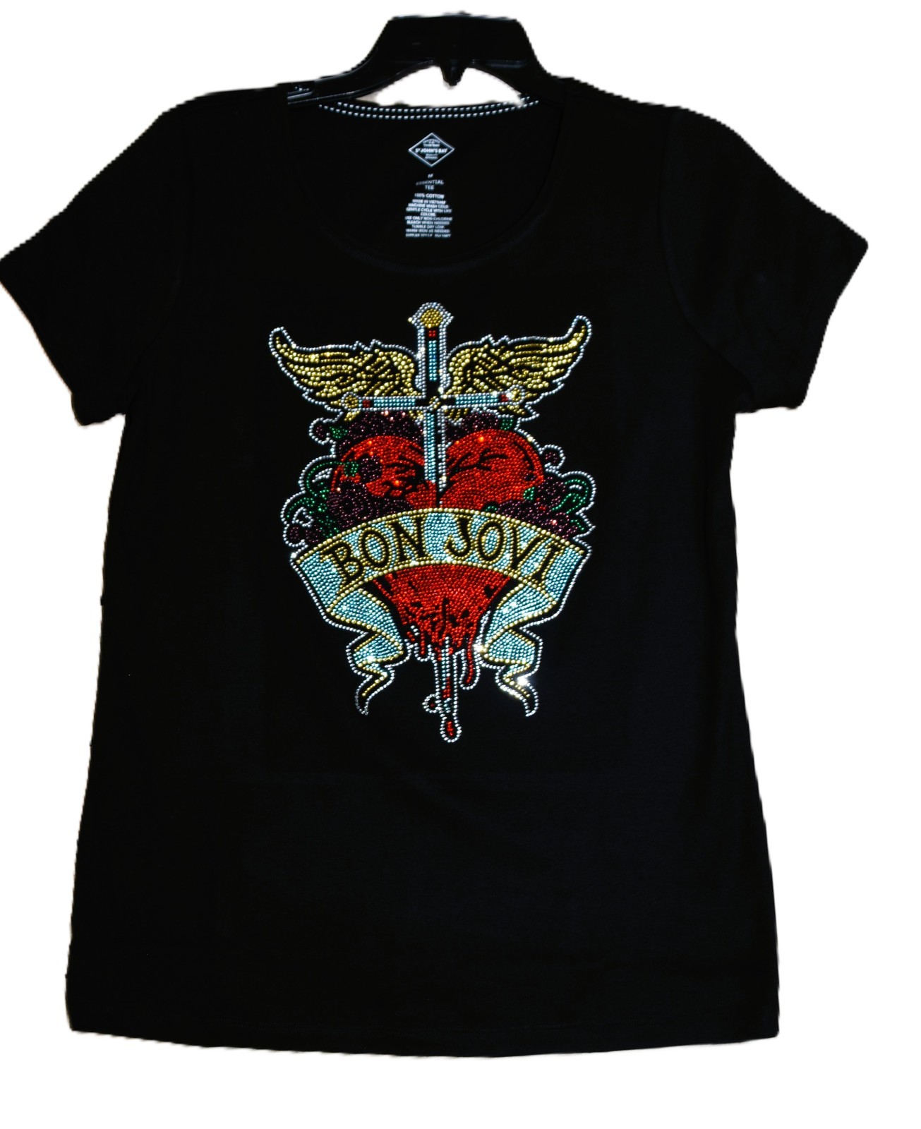 Bon Jovi rhinestone bling shirt or tank XS S M L XL XXL 1X 2X 3X 4X 5X