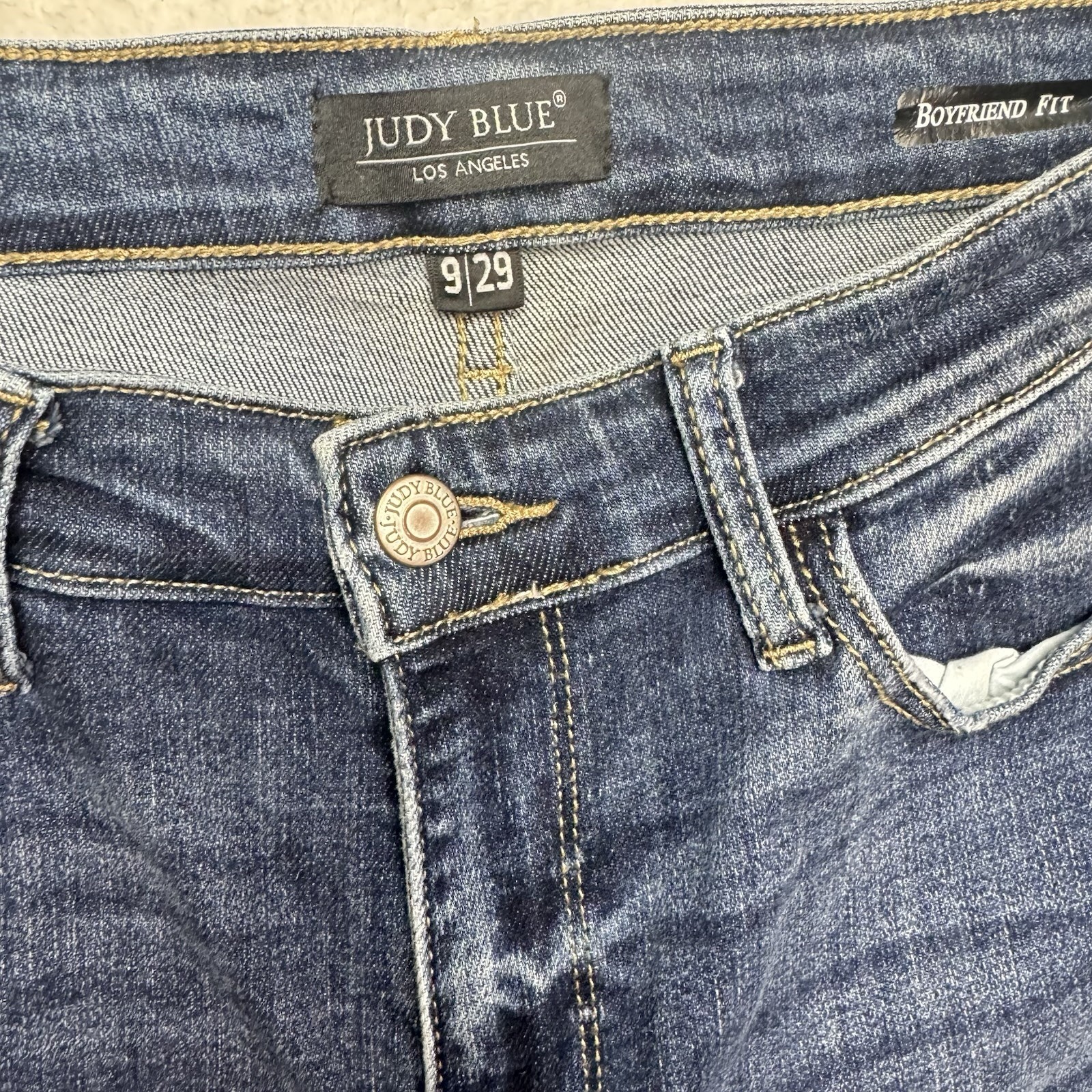 JUDY BLUE Jean Womens Size 9/29 Boyfriend Fit Mid Rise Medium Wash Stretch Denim