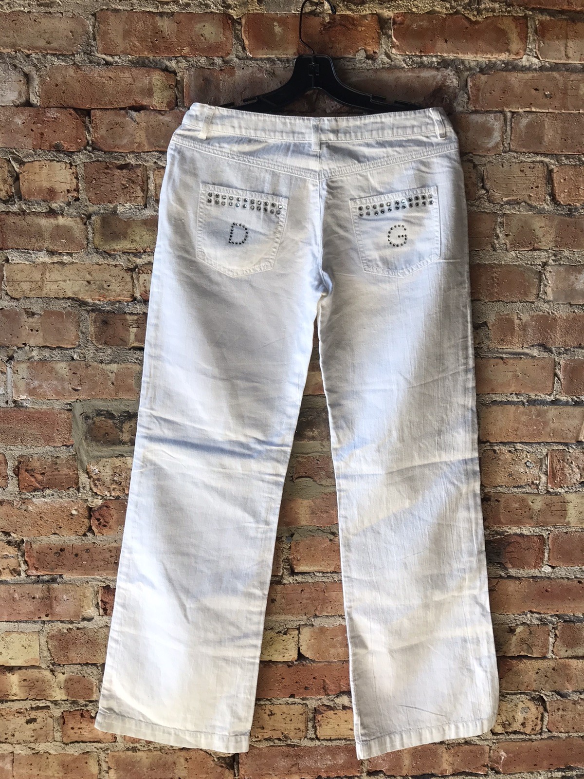 Dolce Gabbana White Lightweight Summer Pants 52% Linen 48% Cotton Low Rise Cut M