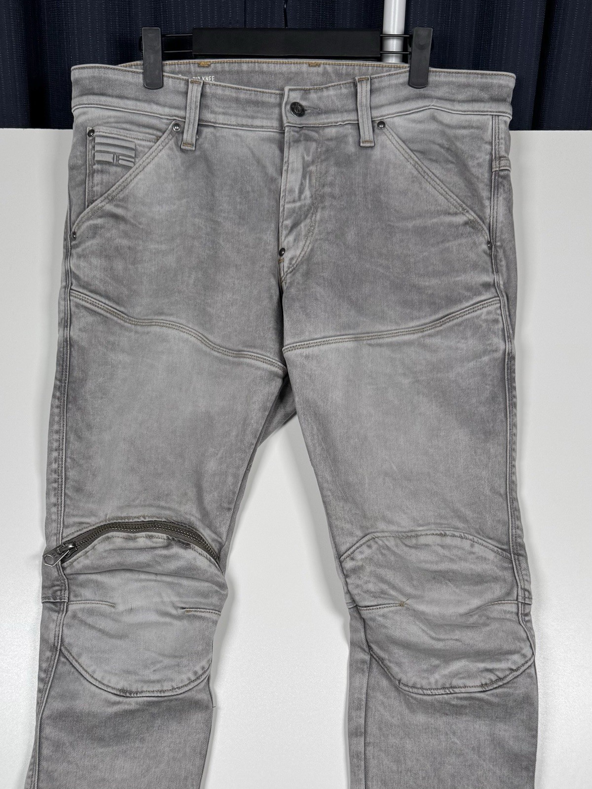 G-Star RAW 5620 3D Zip Knee Super Slim Gray Jeans Men’s 34×30