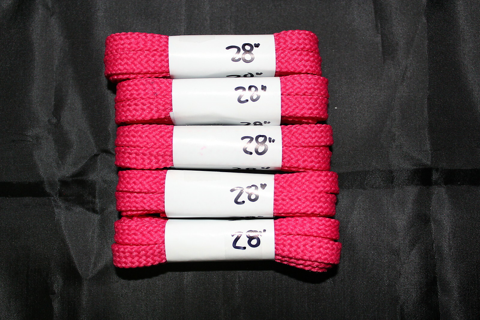 5 PAIRS OF 28″ INCHES ATHLETIC CERISE COLOR FLAT SHOE LACES, LADIES, CHILD, MASK