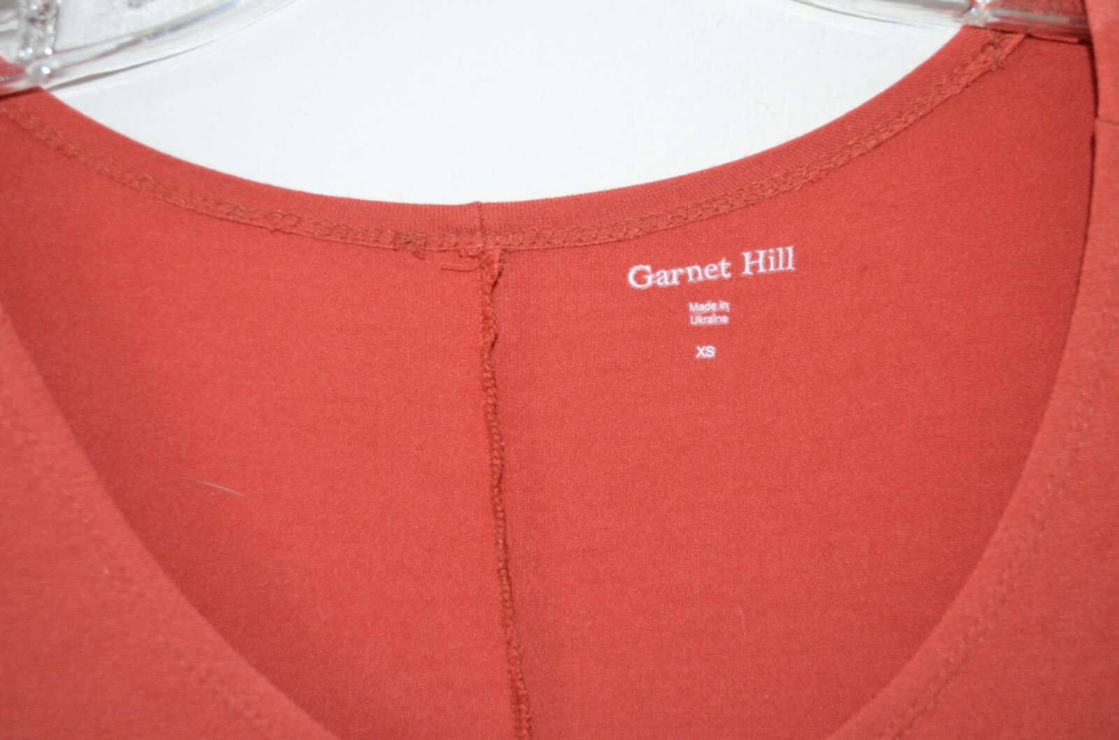 Garnet Hill Burnt Orange Scoop Neck 95% Viscose/5% Spandex Swing Dress Size XS