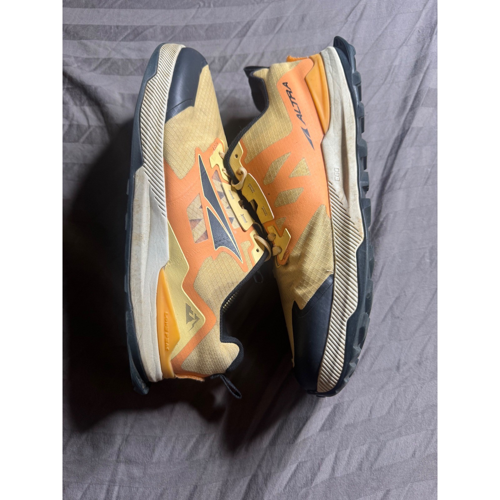 Altra Lone Peak 7 Womens Trail Running Shoes Yellow Orange AL0A7R7G880 US 10.5