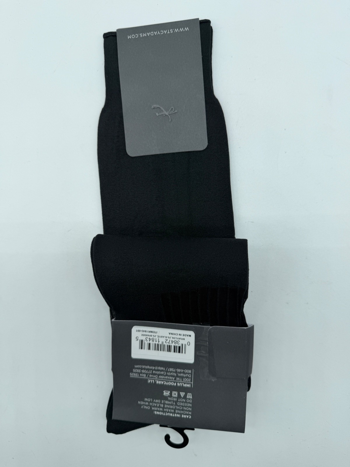 NEW ONE PAIRS STACY ADAMS OVER THE CALF SLICk SILKY RIBBED MEN’S DRESS SOCKS