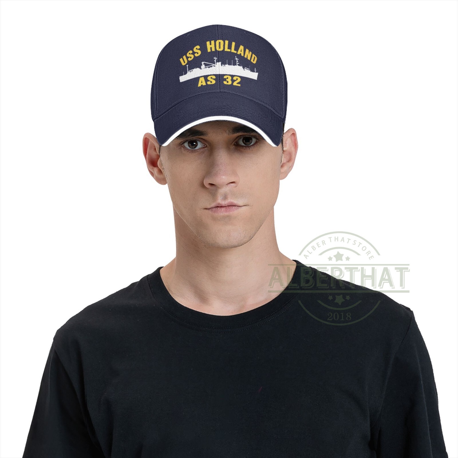 Uss Holland As-32 Men’s Baseball Cap Adjustable Snapback Hats Unisex Dad Hat