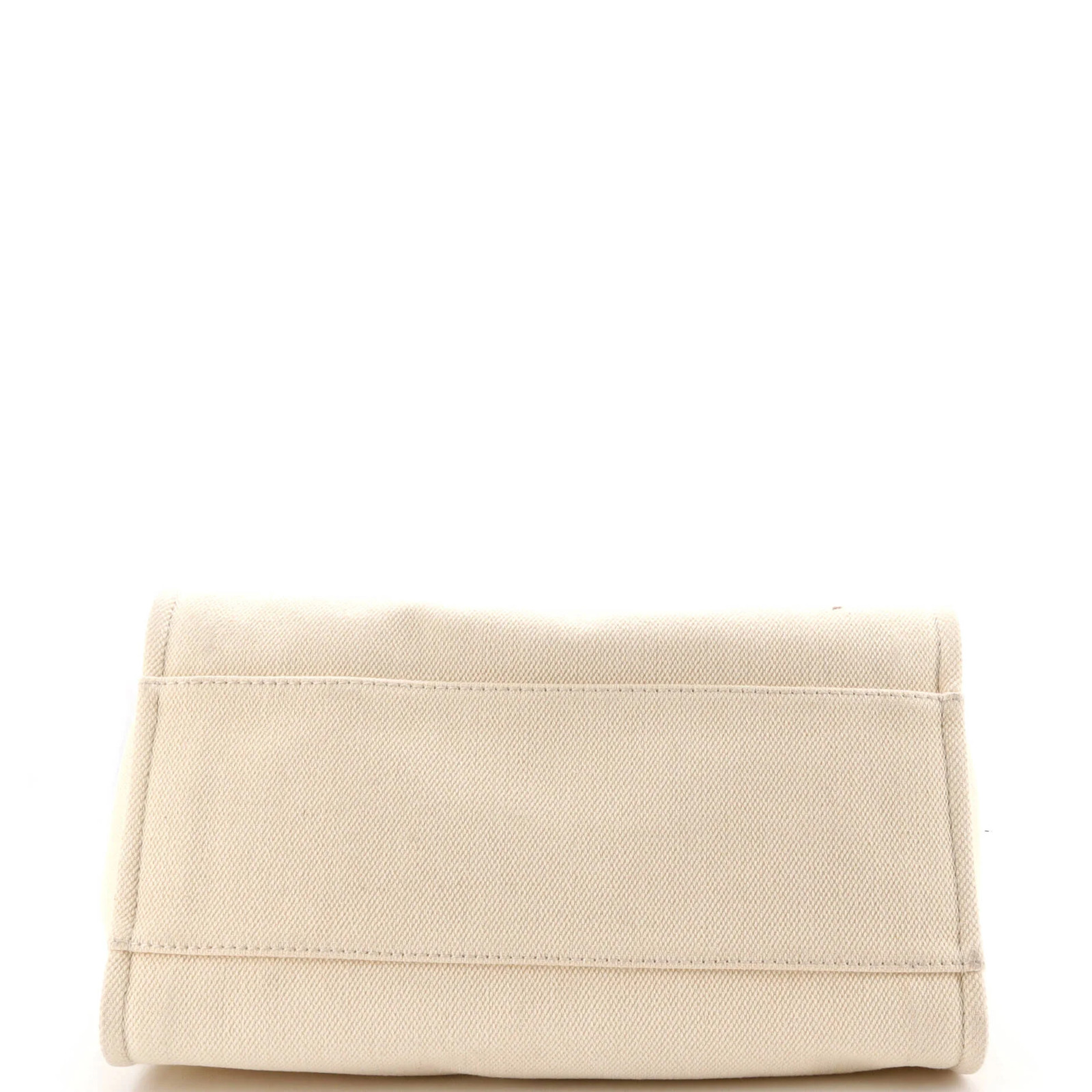 Chanel Deauville Tote Pearl Embellished Canvas Medium