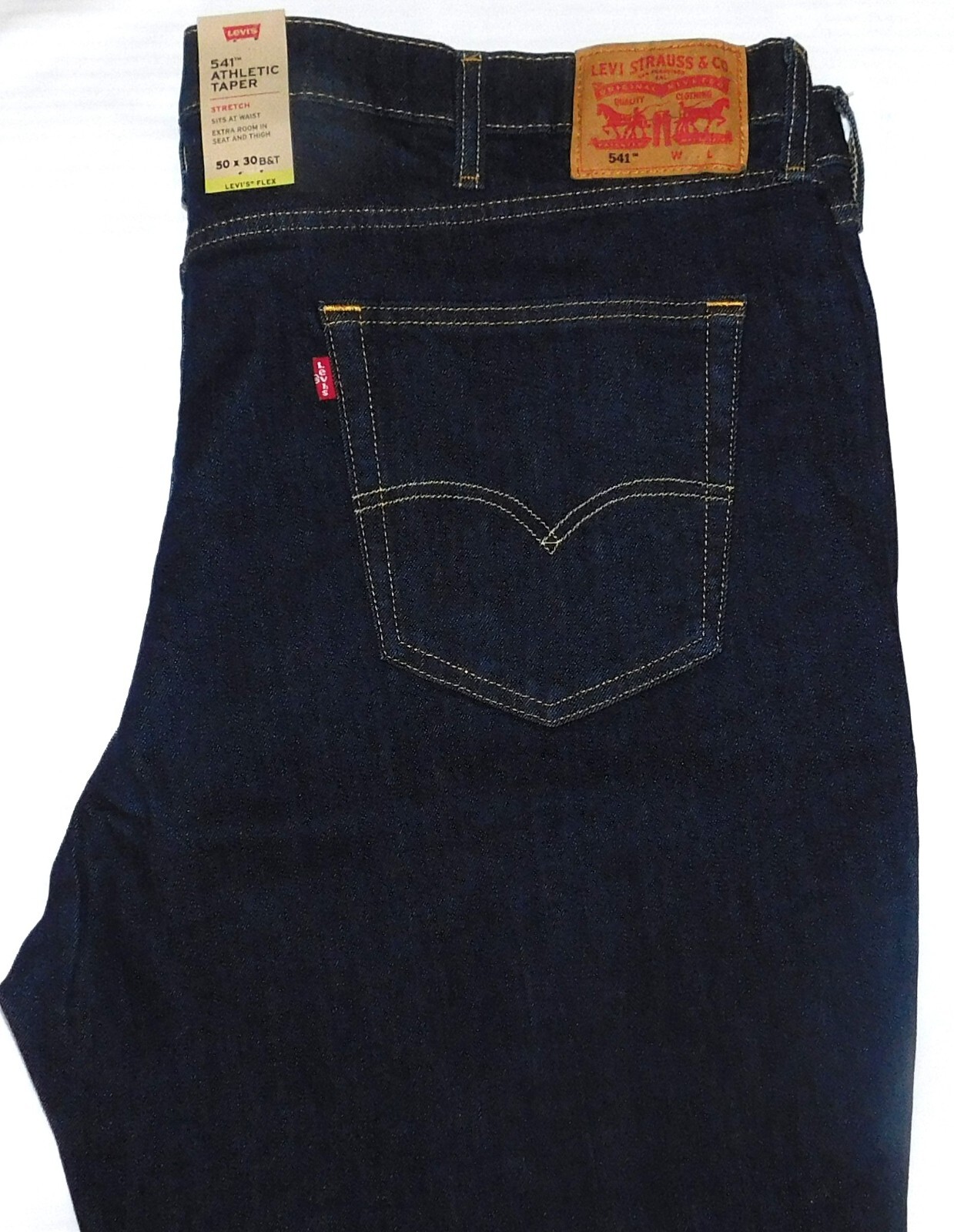 LEVIS 541 Athletic Taper Jeans Stretch Roomy Seat & Thigh Big & Tall Dk Cleaner