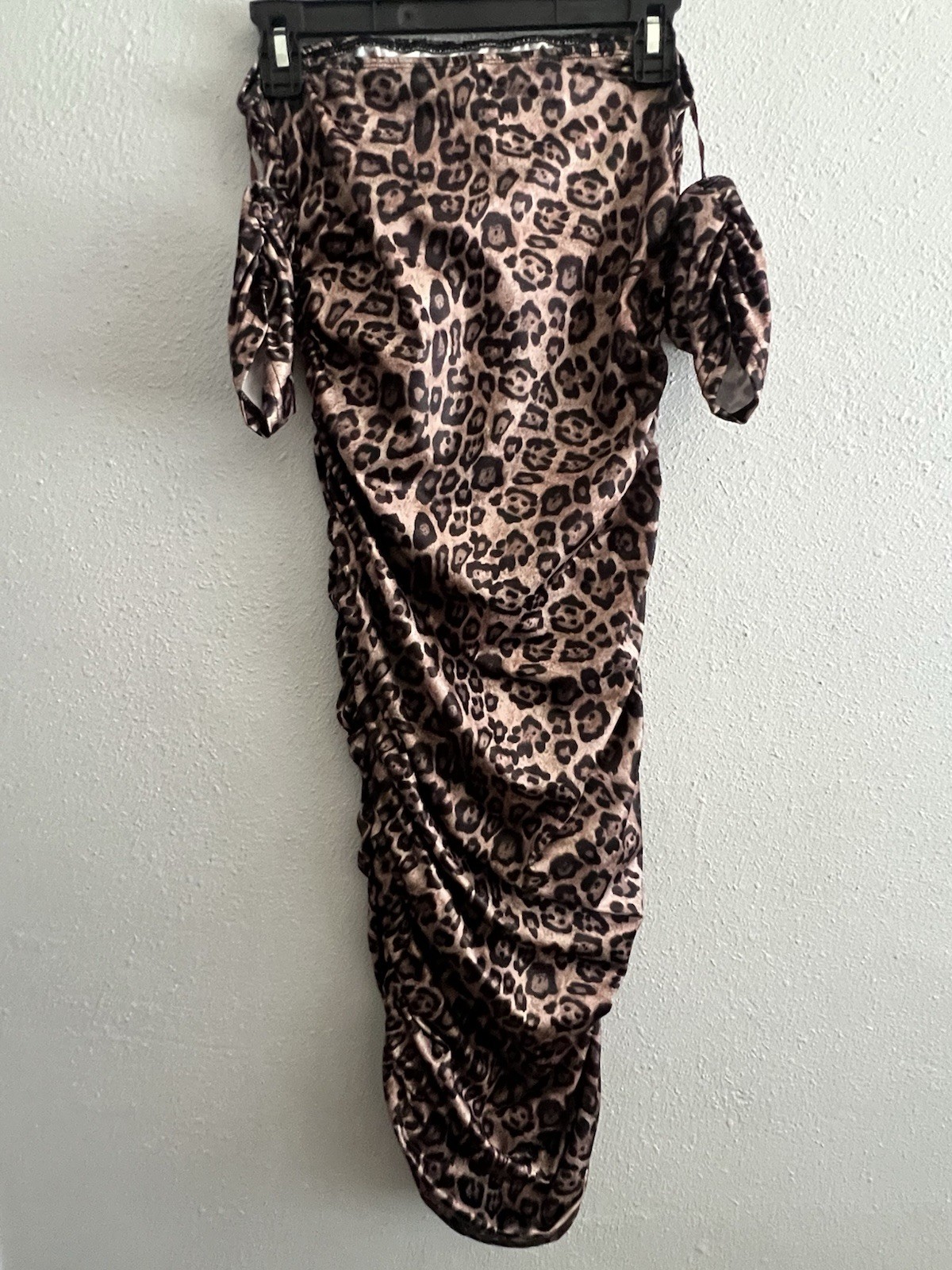 SHEIN Leopard Print Bodycon Mini Dress Small Spaghetti Strap Cheetah Slip