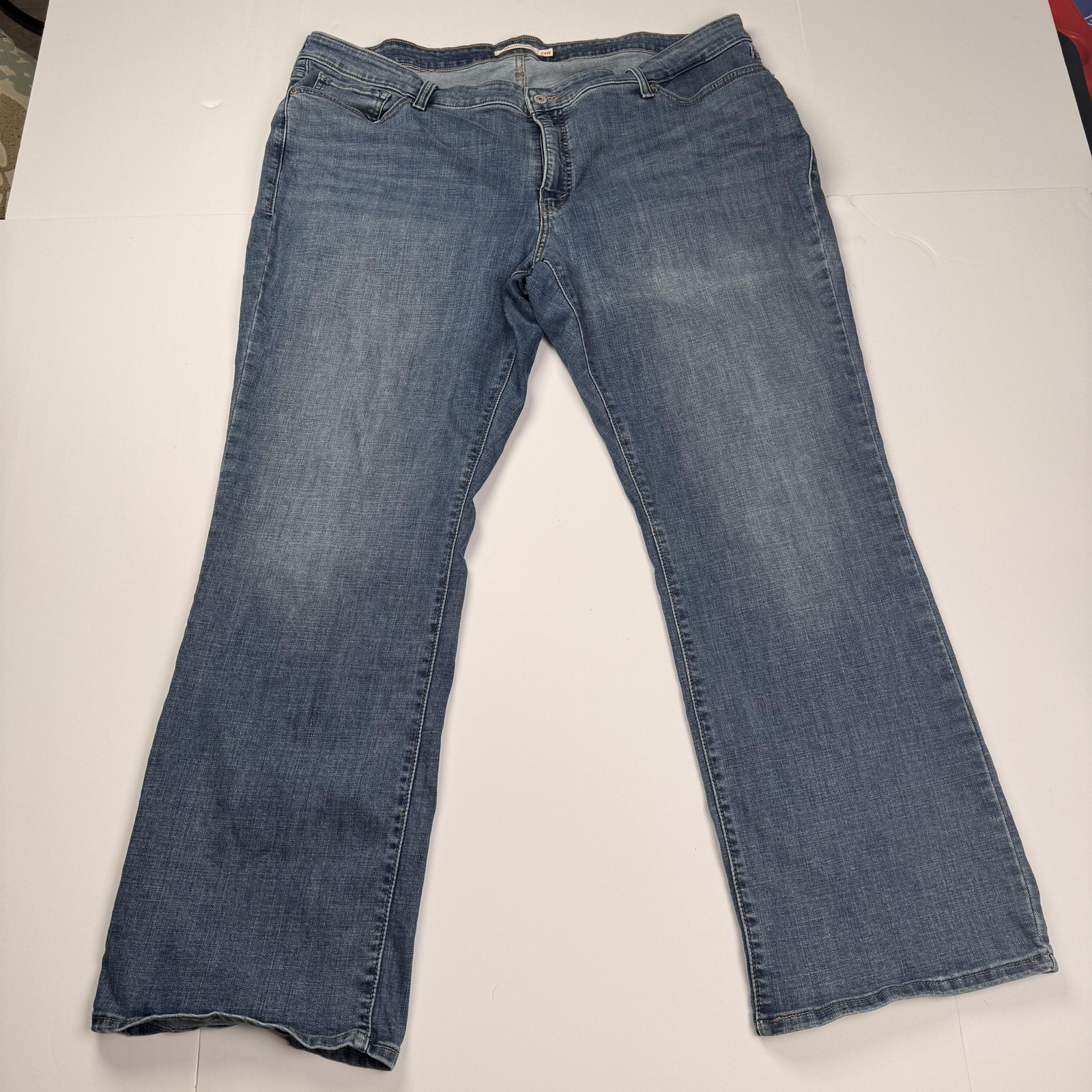 Levis 415 Classic Boot Jeans Womens 24W (42×30) Bootcut Stretch Plus Mid Rise