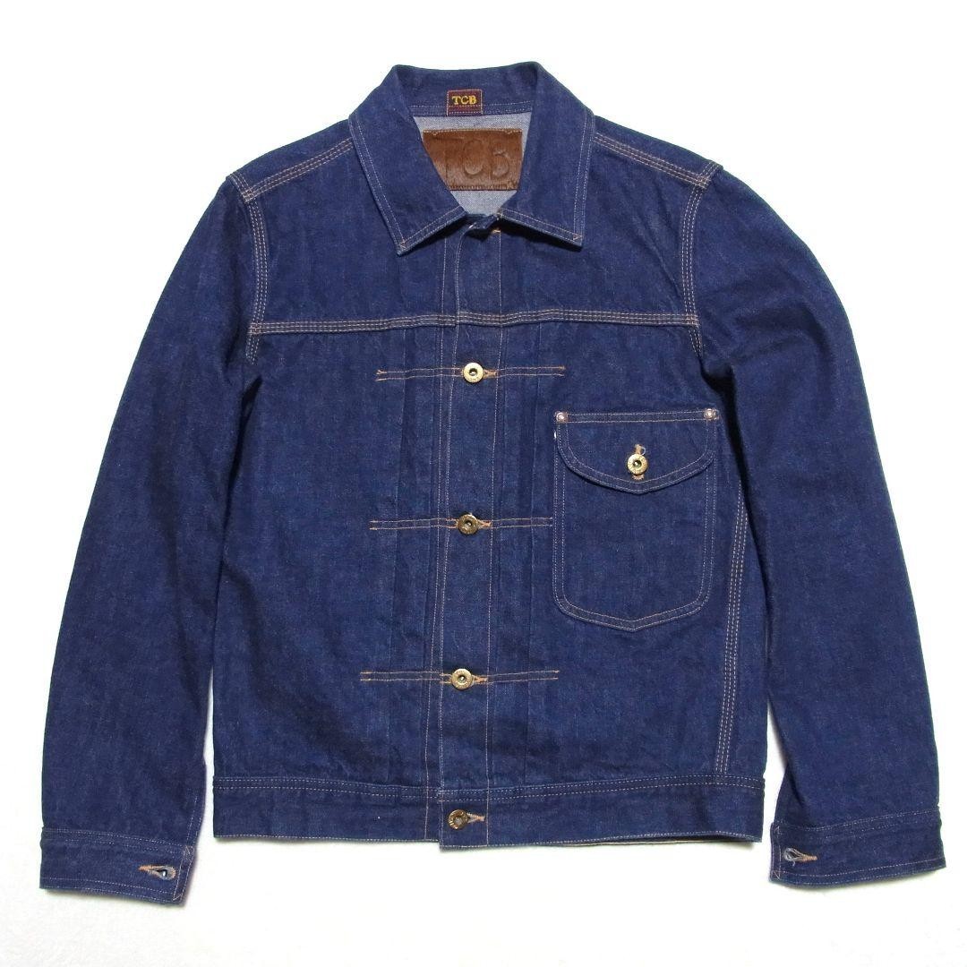 TCB Jeans CAT BOY Denim Jacket Cotton Blue 38 Length 24.0in Pit Pit 19.7in