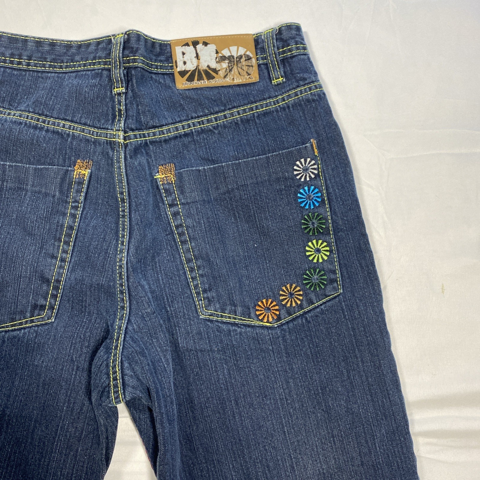 Brooklyn Xpress Y2K Denim Jeans 34 Streetwear Baggy 90s Grunge Hip Hop H