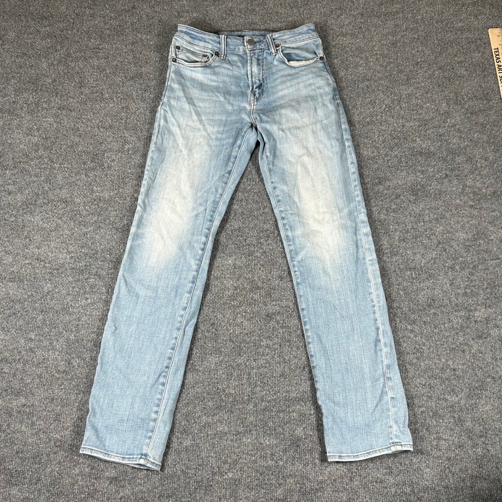 American Eagle Jeans Mens 28×32 Light Wash Slim Fit Stretch Denim Casual 10431