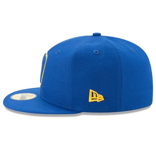 New era Milwaukee Brewers Blue Fitted Hat MLB 2017 Alt Kids Youth Boys Cap