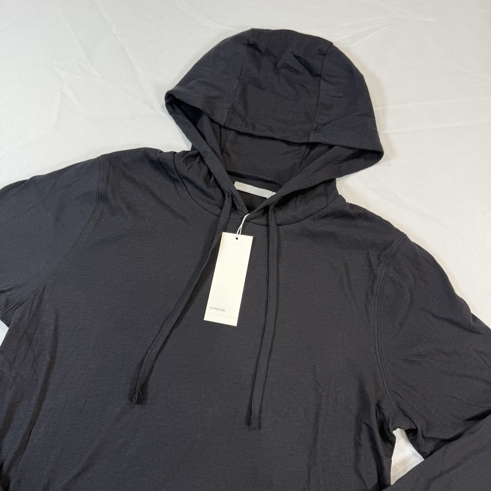 Vince 100% Pima Cotton Hoodie Size Small Black NWT $165