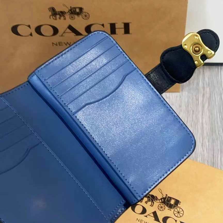 COACH Tabby Medium Wallet Signature Denim CA196 outlet New With Box