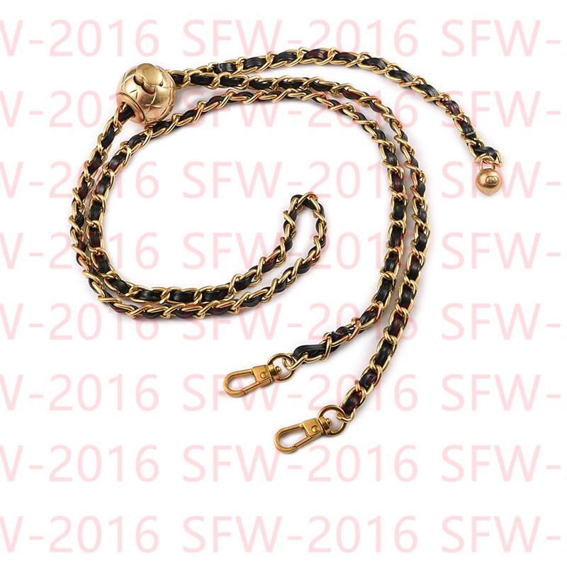 Luxury 120cm Leather Black Silver Replacement For Chanel Purse Chain Bag Straps