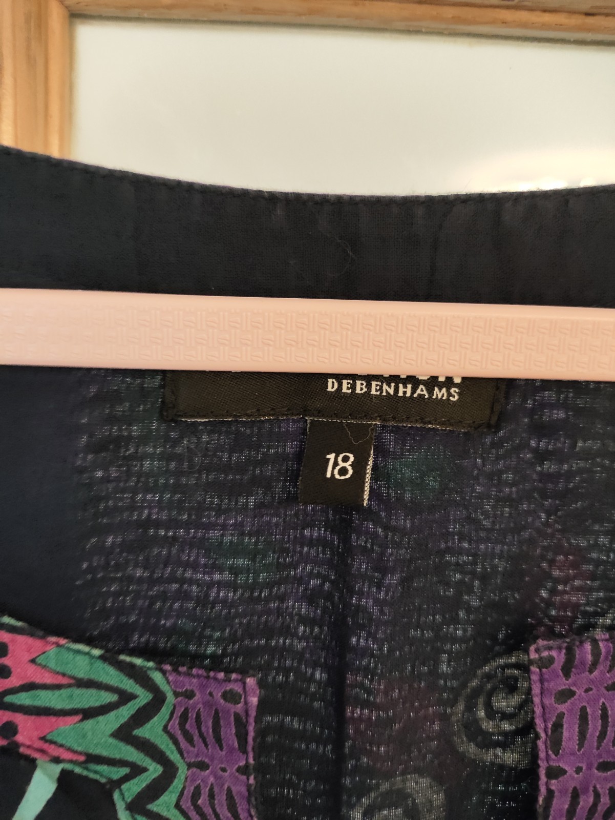 Debenhams Midi Sheath Dress 18 Navy Purple Sequin Floral Summer Casual Sleeveles