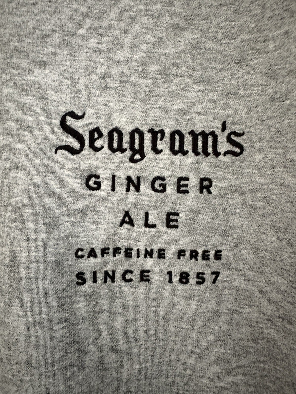 Seagram’s Ginger Ale Gray Pullover Hoodie ~Men’s Size L ~ Rare!