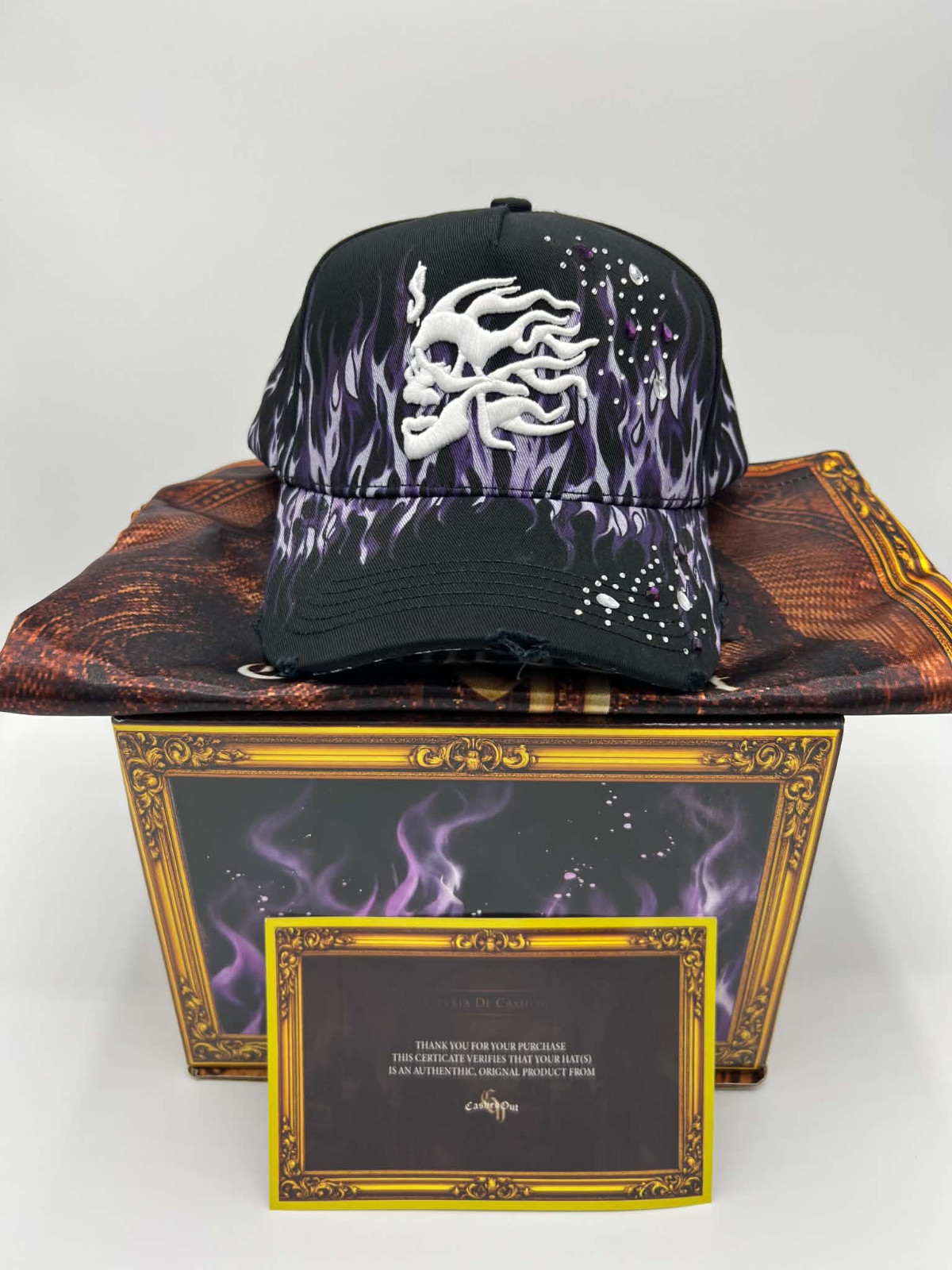 Cashedout Hats “Purple Flame” Full Set Limited Edition and 100% authentic